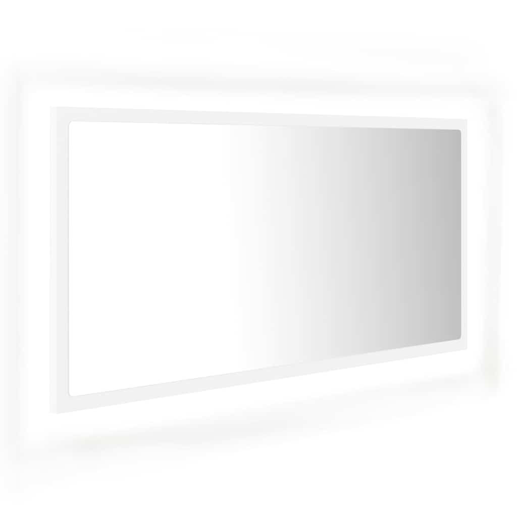 Vidaxl badkamerspiegel led 90x8,5x37 cm acryl wit