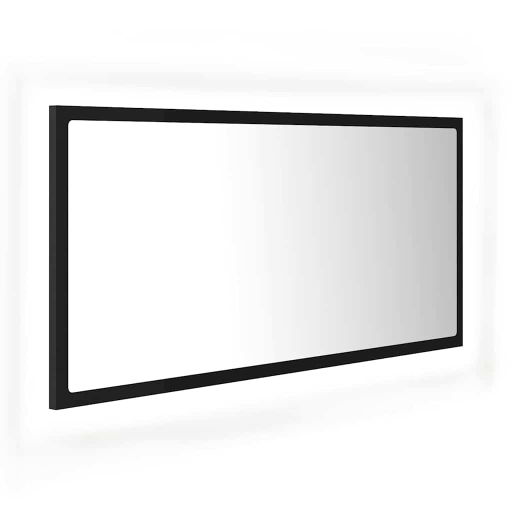 Vidaxl badkamerspiegel led 90x8,5x37 cm acryl zwart