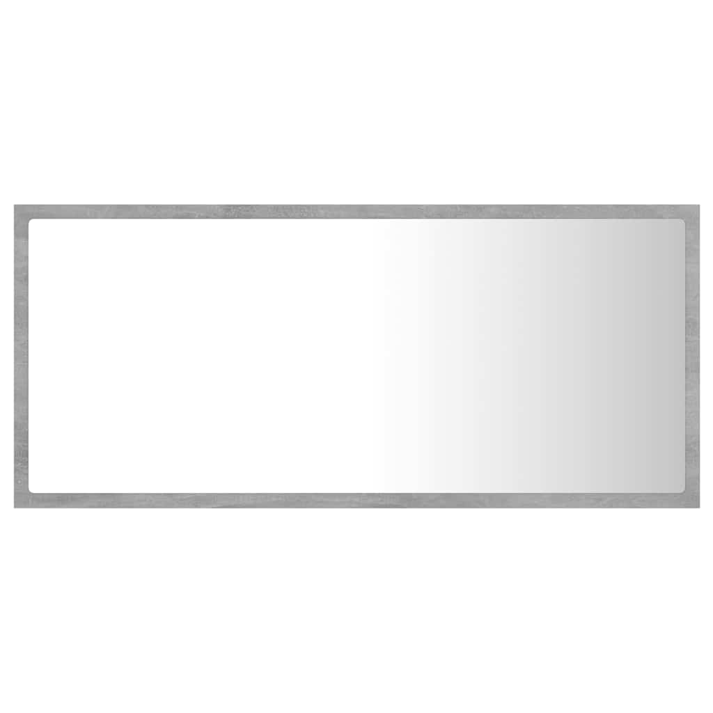 Vidaxl badkamerspiegel led 90x8,5x37 cm acryl betongrijs