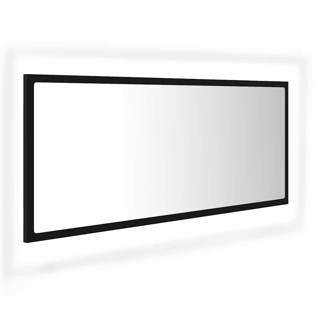 Vidaxl badkamerspiegel led 100x8,5x37 cm acryl zwart