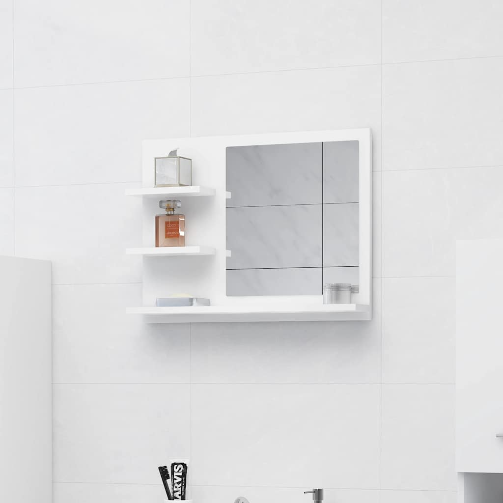 Vidaxl badkamerspiegel 60x10,5x45 cm bewerkt hout wit