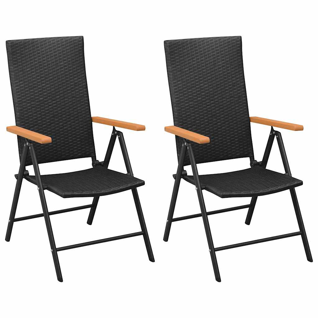 Vidaxl 3-delige tuinset zwart en bruin