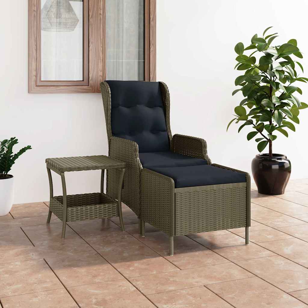 Vidaxl 2-delige loungeset met kussens poly rattan bruin