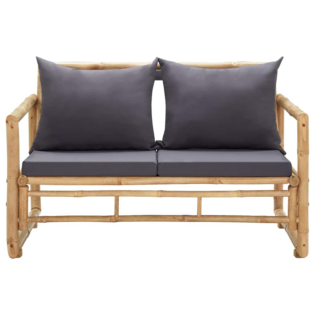Vidaxl tuinbank met kussens 115 cm bamboe
