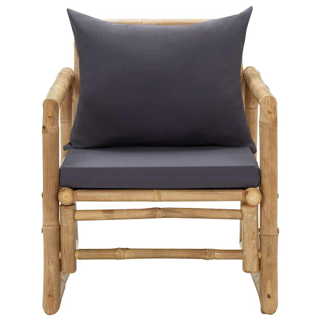Vidaxl tuinstoelen met kussens 2 st bamboe