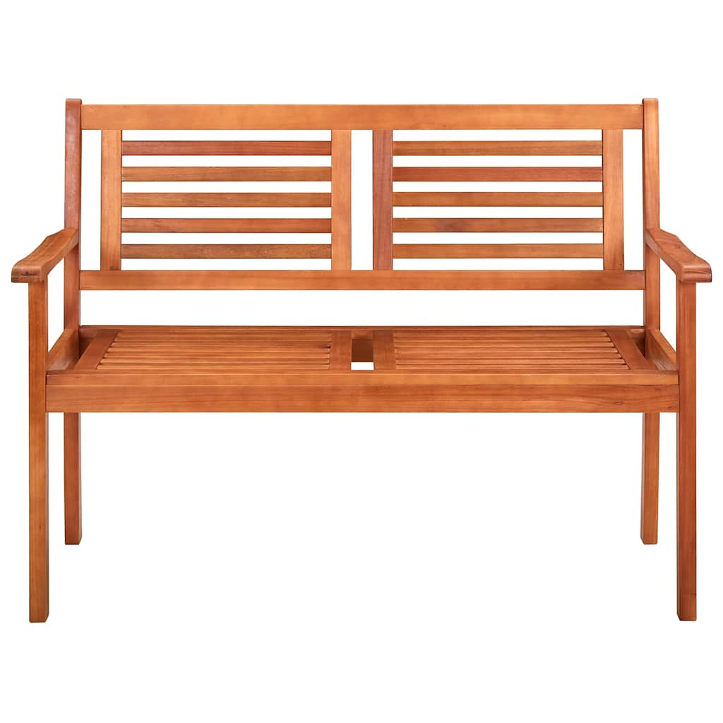 Vidaxl tuinbank 2-zits met kussen 120 cm massief eucalyptushout