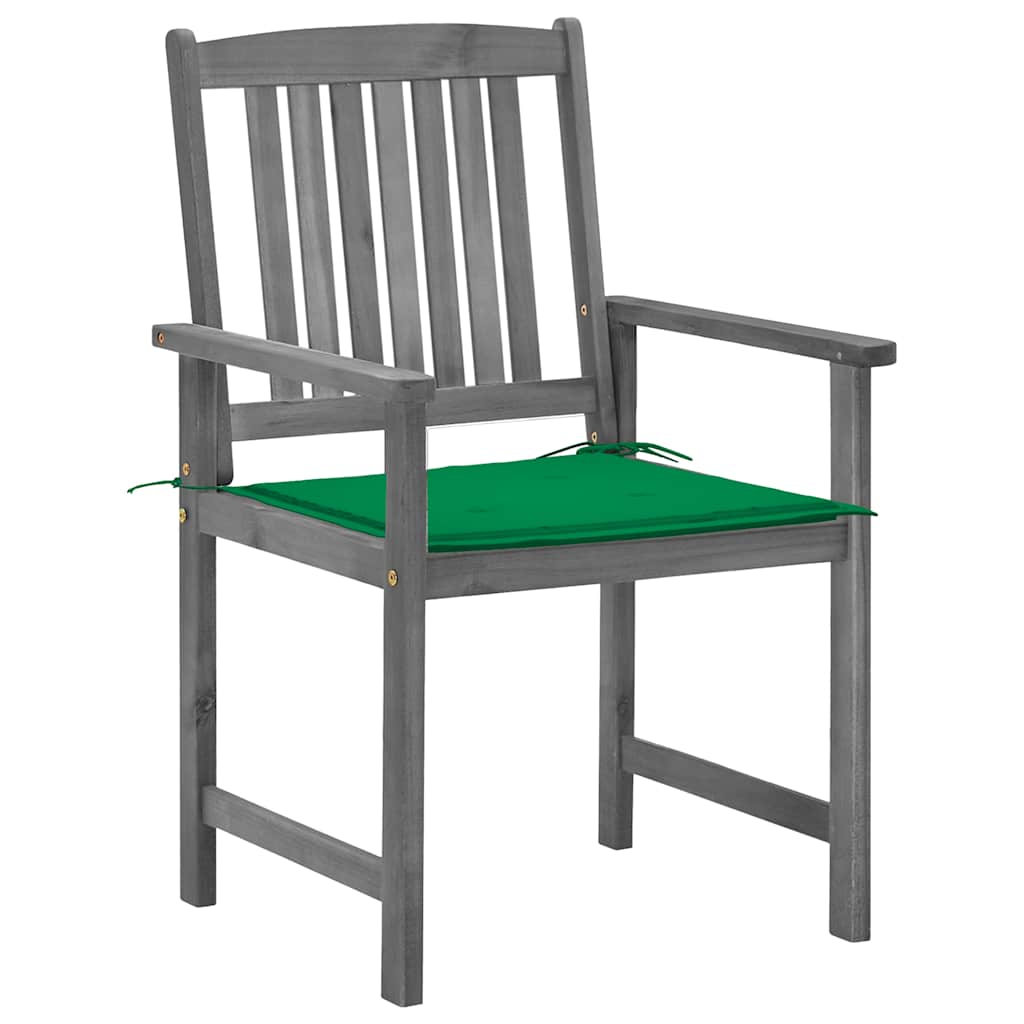 Vidaxl tuinstoelen 4 st met kussens massief acaciahout grijs