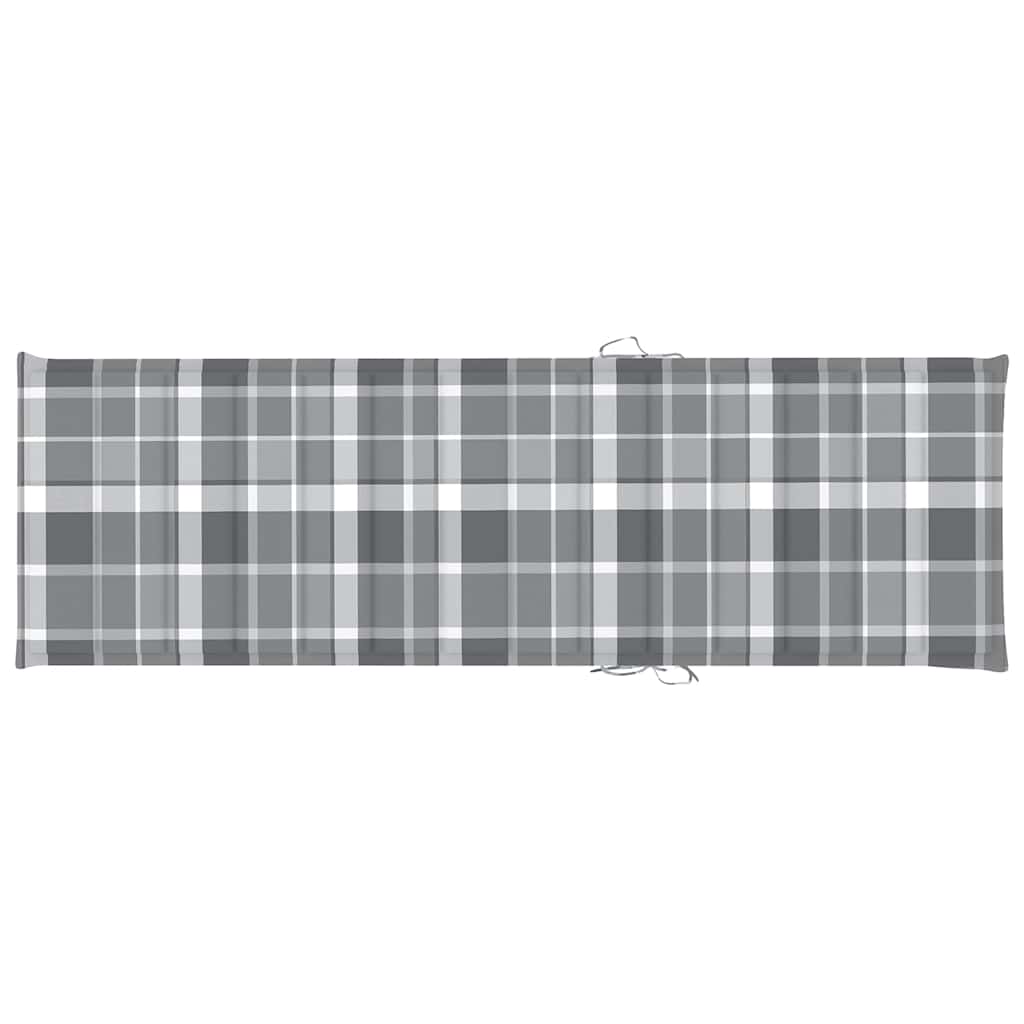 Vidaxl ligbed met kussen massief acaciahout