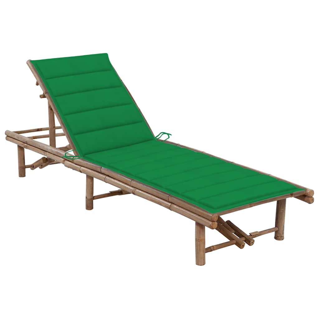 Vidaxl ligbed met kussen bamboe