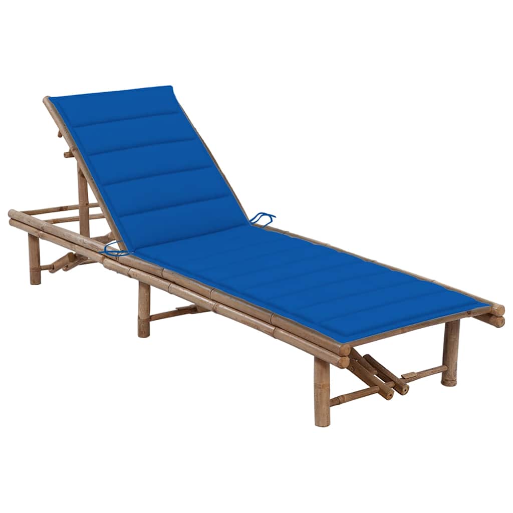 Vidaxl ligbed met kussen bamboe