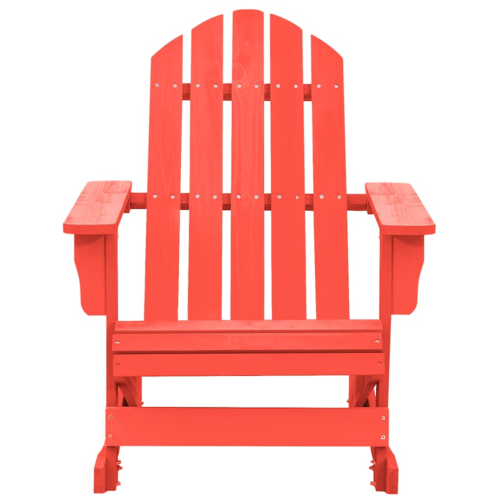Vidaxl schommelstoel adirondack massief vurenhout rood