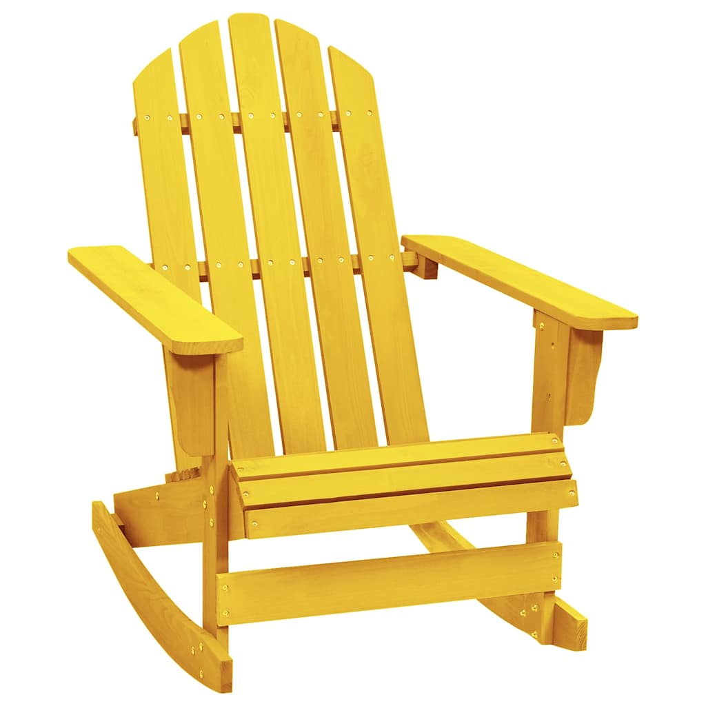 Vidaxl schommelstoel adirondack massief vurenhout geel