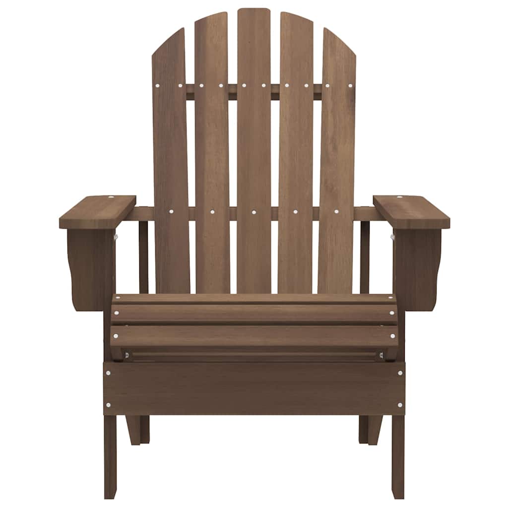 Vidaxl tuinstoel adirondack met tafel massief vurenhout bruin