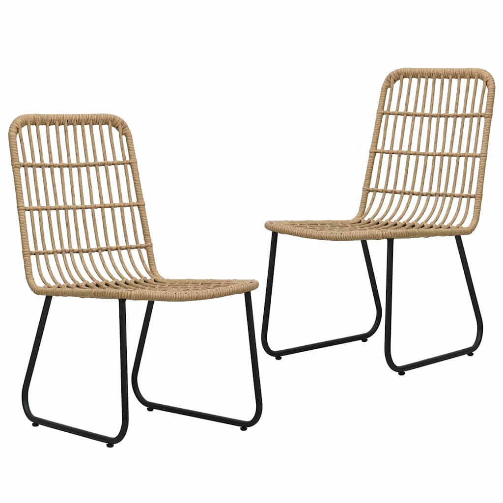 Vidaxl 3-delige tuinset poly rattan en glas
