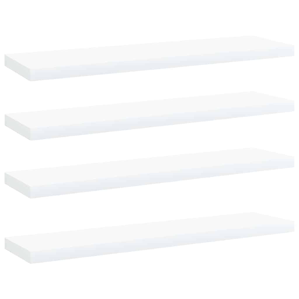 Vidaxl wandschappen 4 st 40x10x1,5 cm bewerkt hout wit