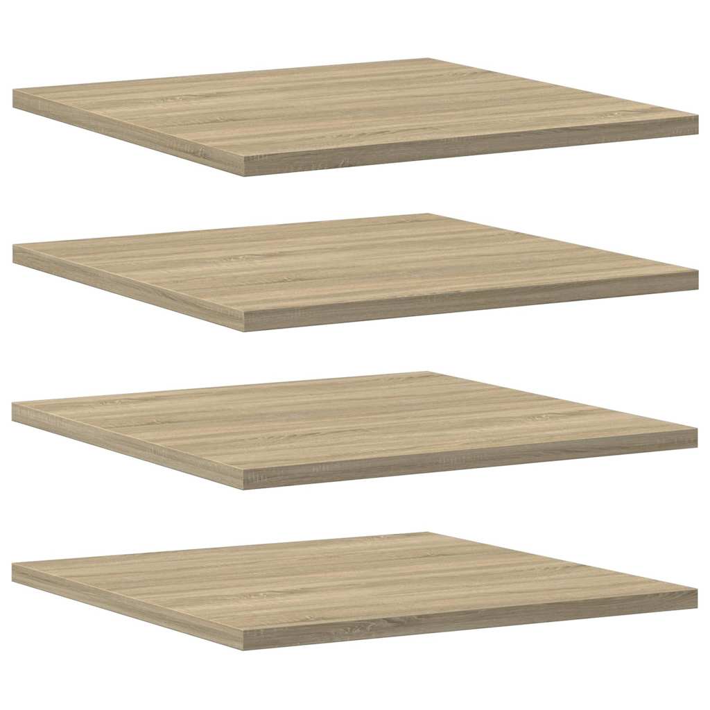 Vidaxl wandschappen 4 st 40x40x1,5 cm spaanplaat sonoma eikenkleurig