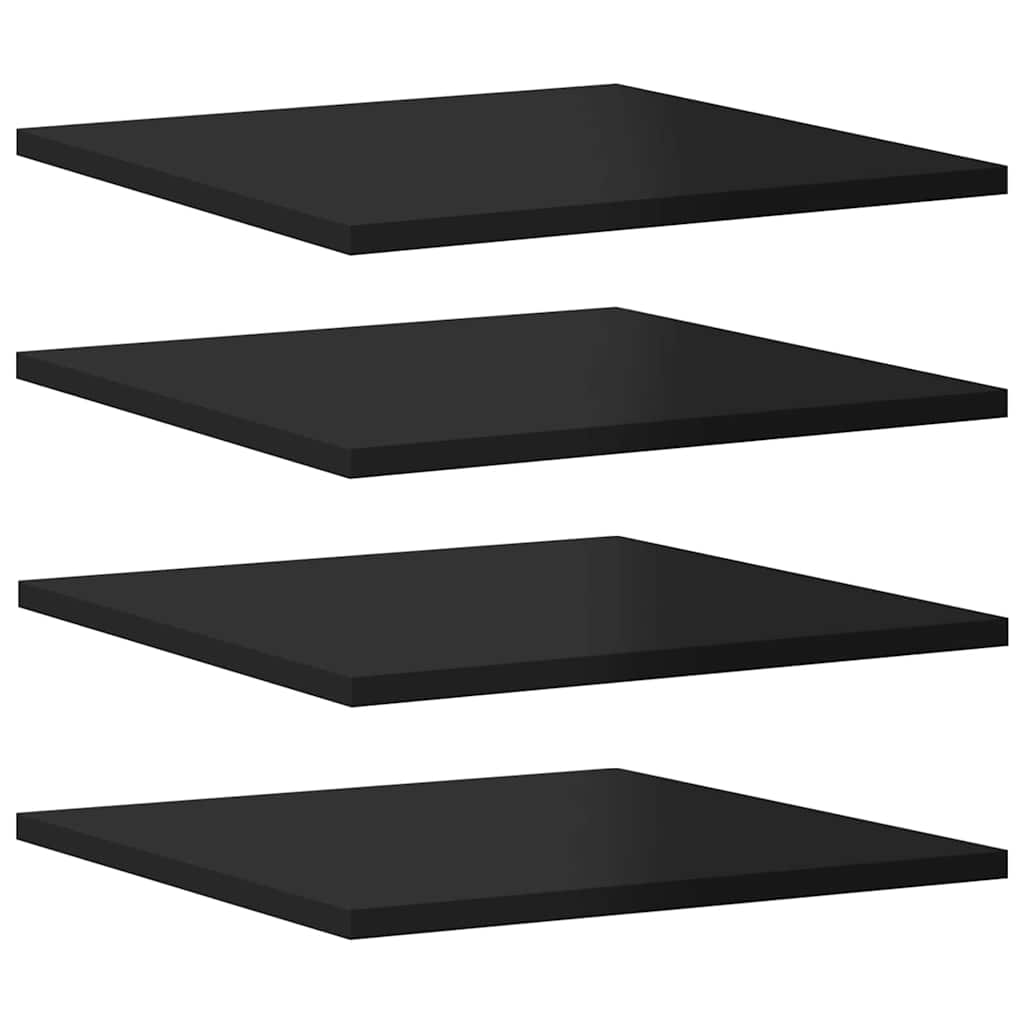 Vidaxl wandschappen 8 st 40x40x1,5 cm bewerkt hout hoogglans zwart