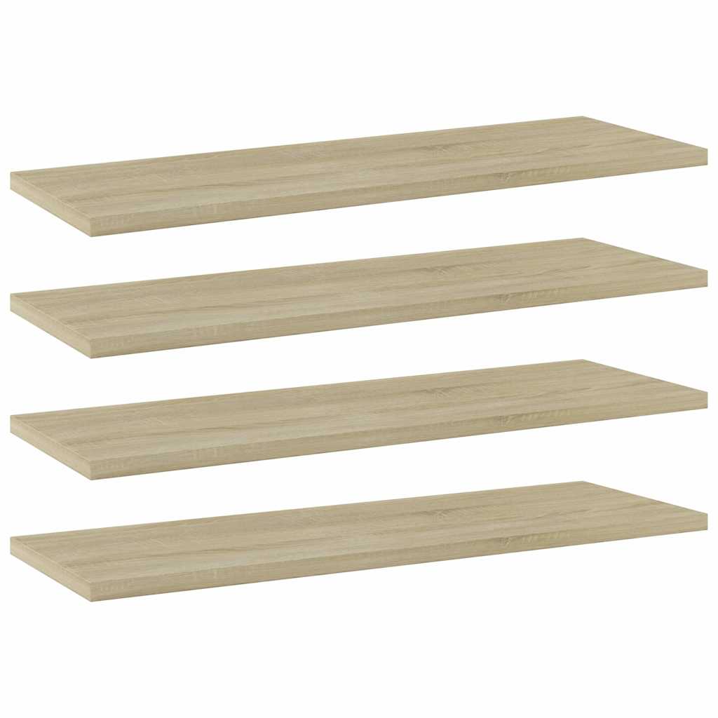 Vidaxl wandschappen 4 st 60x20x1,5 cm spaanplaat sonoma eikenkleurig