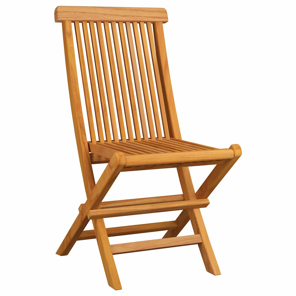 Vidaxl tuinstoelen 2 st met groene kussens massief teakhout