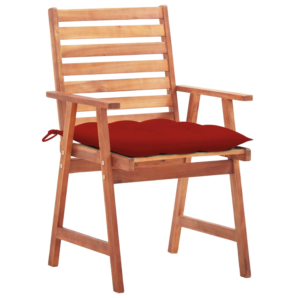 Vidaxl tuinstoelen 3 st met kussens massief acaciahout