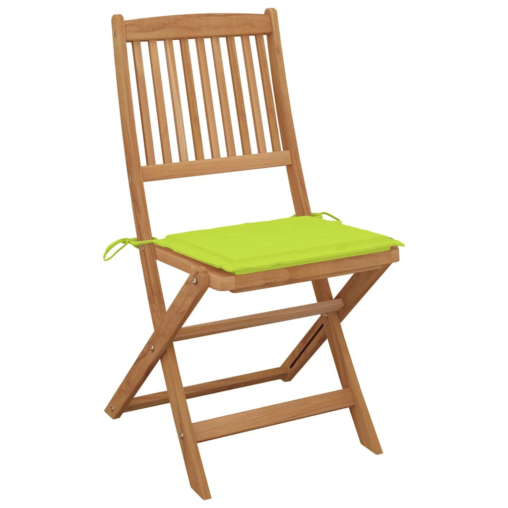 Vidaxl tuinstoelen 4 st inklapbaar met kussens massief acaciahout