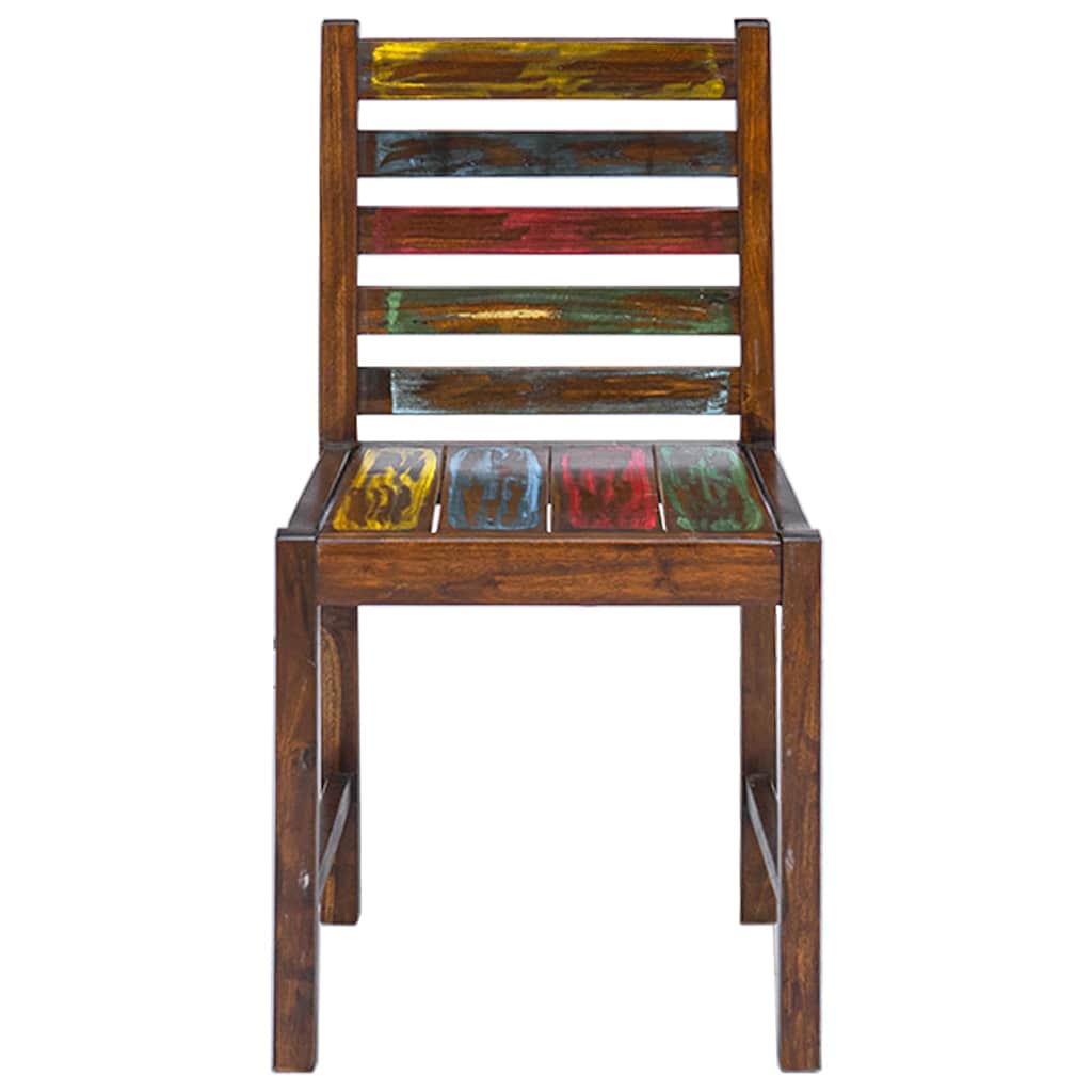 Vidaxl eetkamerstoelen 2 st massief gerecycled hout