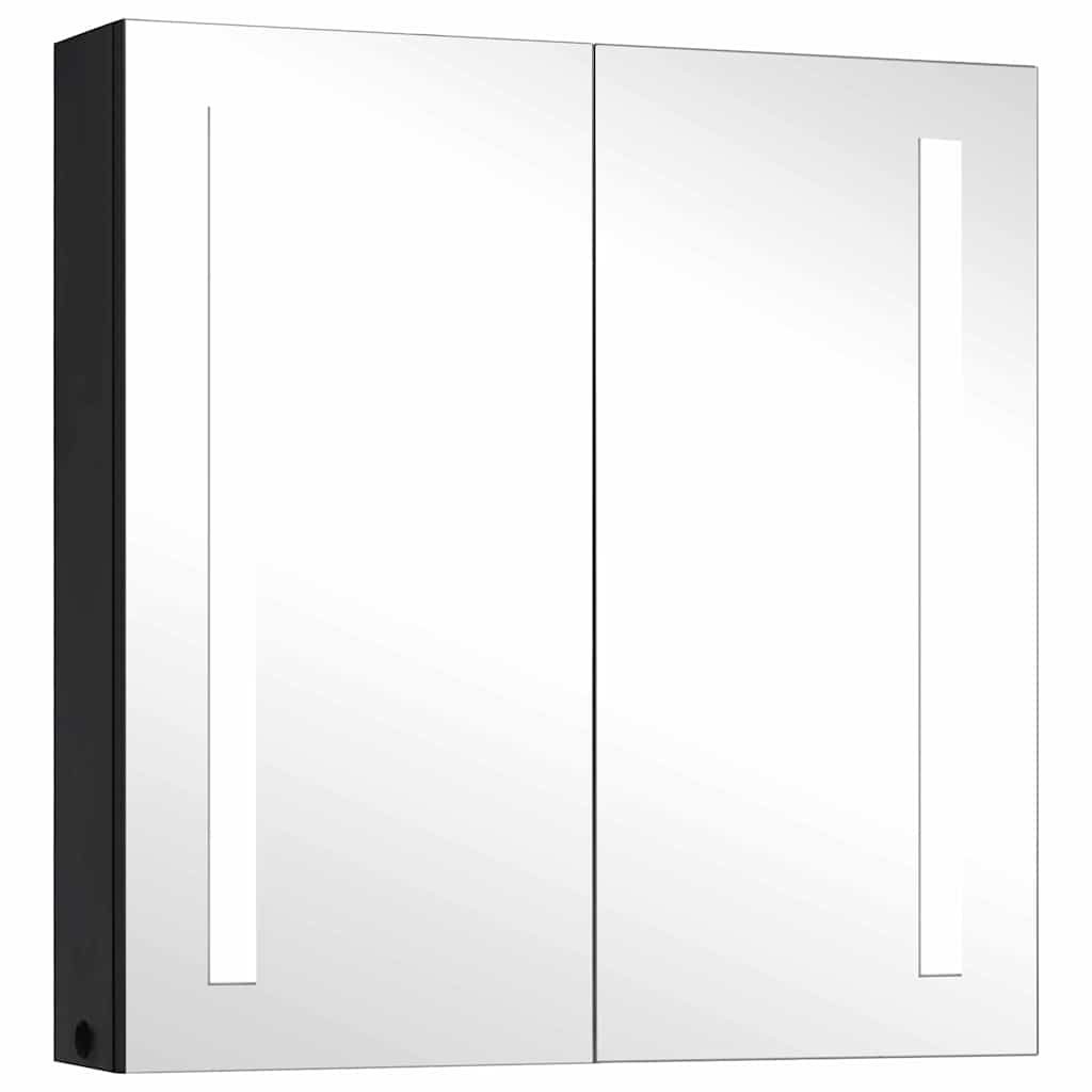 Vidaxl badkamerkast met spiegel en led 62x14x60 cm