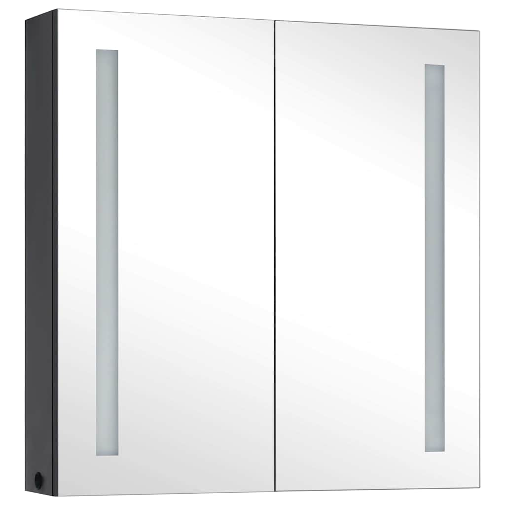 Vidaxl badkamerkast met spiegel en led 62x14x60 cm