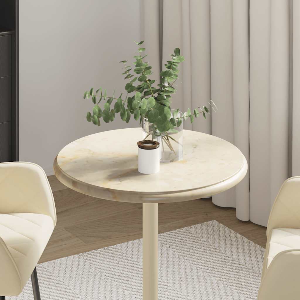 Vidaxl tafelblad ø50x2,5 cm marmer crèmekleurig