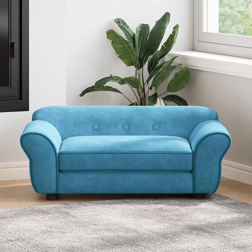 Vidaxl hondenbank 72x45x30 cm pluche turquoise
