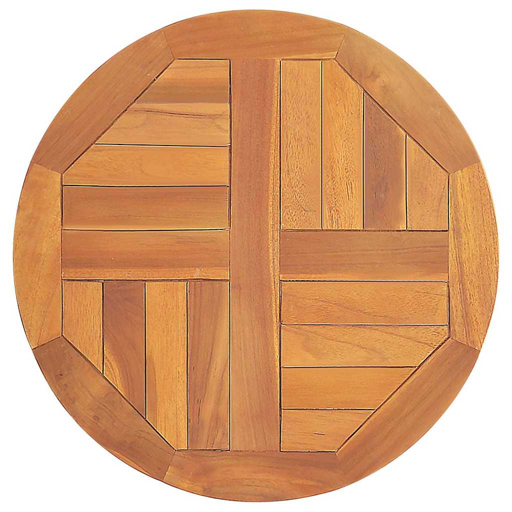 Vidaxl tafelblad rond 2,5 cm 50 cm massief teakhout