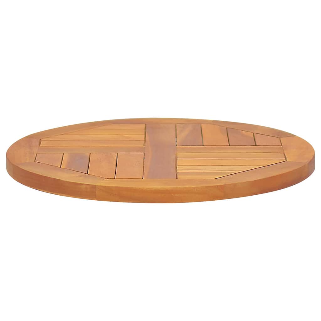 Vidaxl tafelblad rond 2,5 cm 50 cm massief teakhout