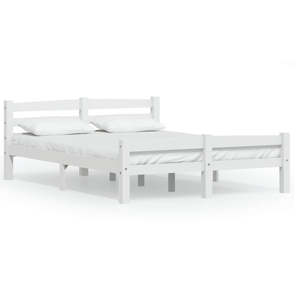Vidaxl bedframe massief grenenhout wit 120x200 cm
