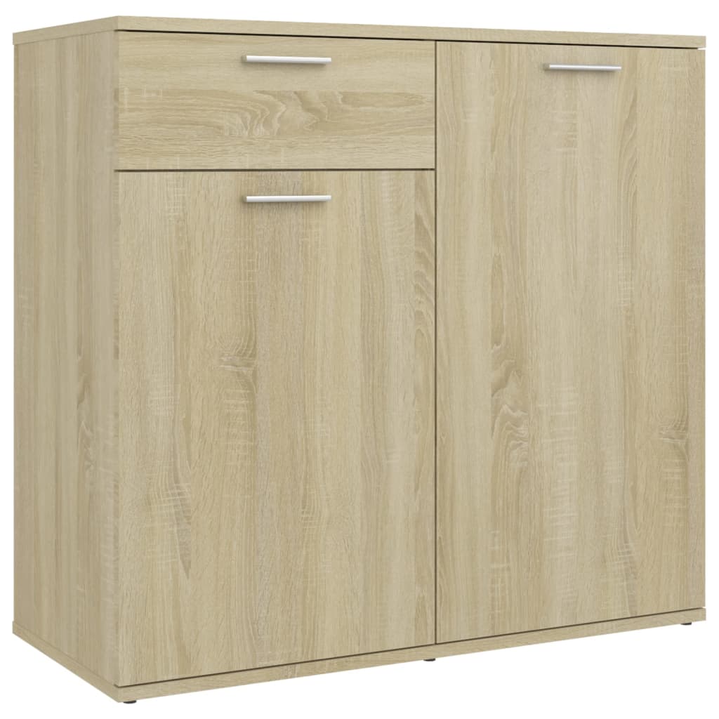 Vidaxl dressoir 80x36x75 cm bewerkt hout sonoma eikenkleurig