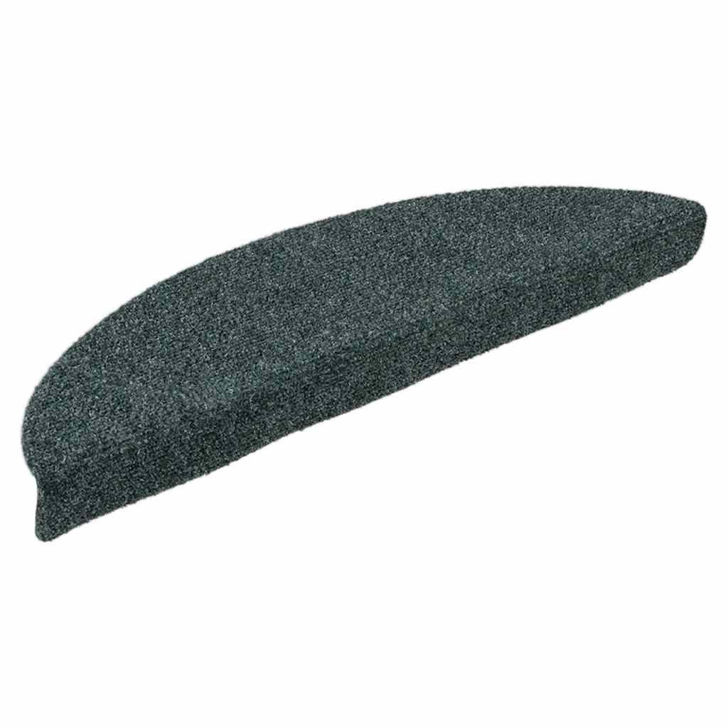 Vidaxl trapmatten zelfklevend 5 stuks 56x17x3 cm groen halfrond