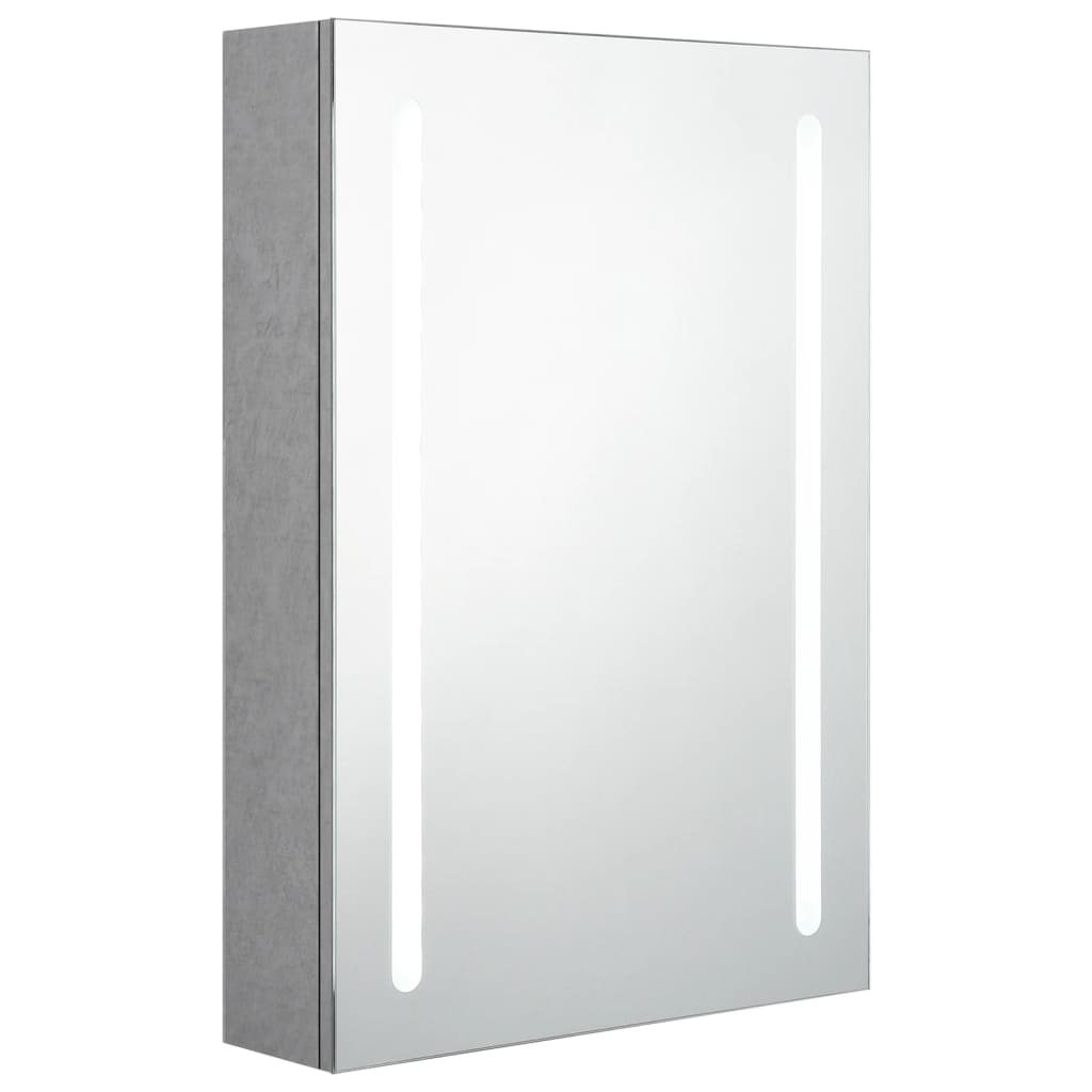 Vidaxl badkamerkast met spiegel en led 50x13x70 cm betongrijs