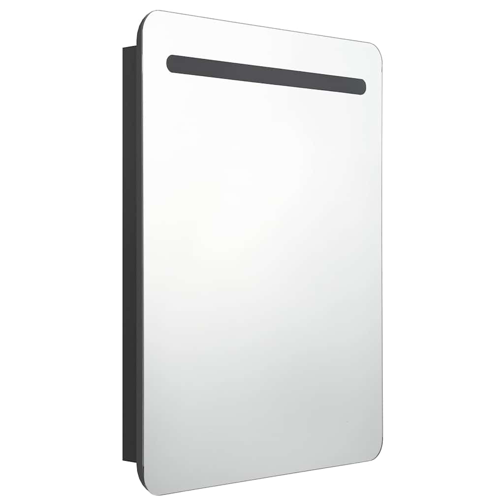 Vidaxl badkamerkast met spiegel en led 60x11x80 cm zwart
