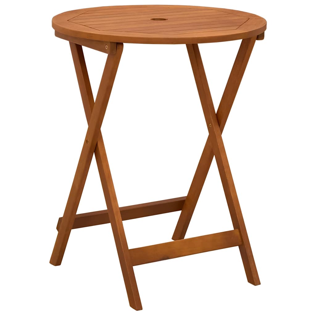 Vidaxl tuintafel inklapbaar ø60x75 cm massief eucalyptushout