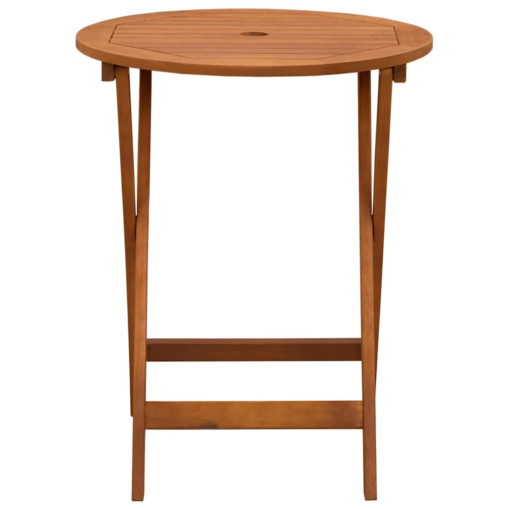 Vidaxl tuintafel inklapbaar ø60x75 cm massief eucalyptushout