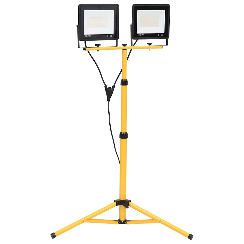 Vidaxl spotlight met statief led 2x100 w koudwit
