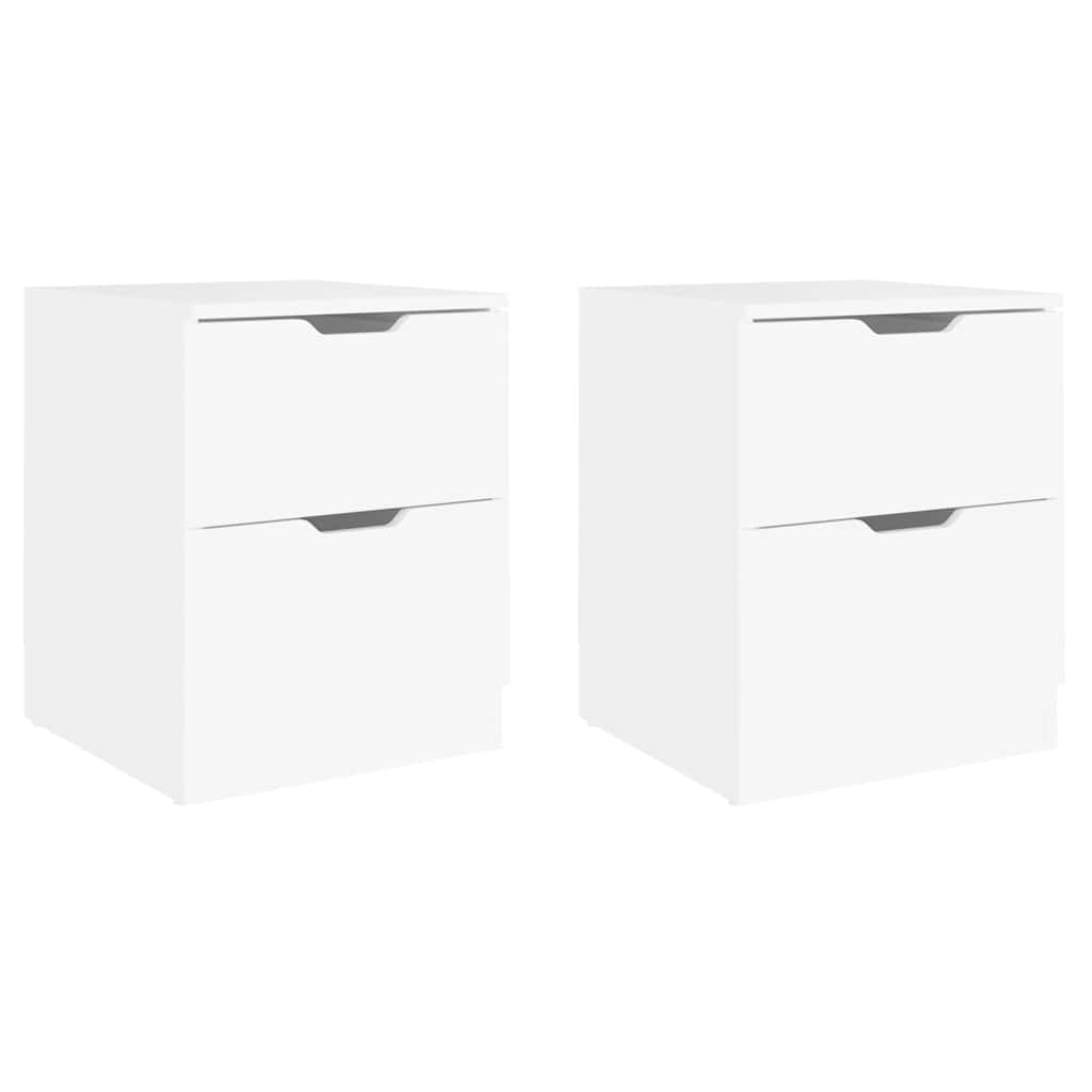 Vidaxl nachtkastjes 2 st 40x40x50 cm bewerkt hout wit