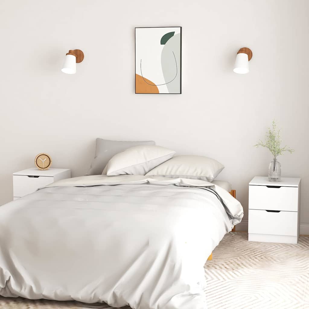 Vidaxl nachtkastjes 2 st 40x40x50 cm bewerkt hout wit