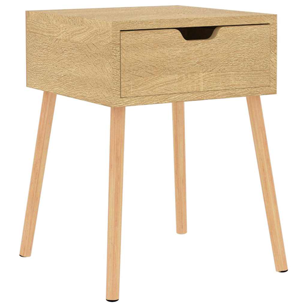 Vidaxl nachtkastje 40x40x56 cm bewerkt hout sonoma eikenkleurig