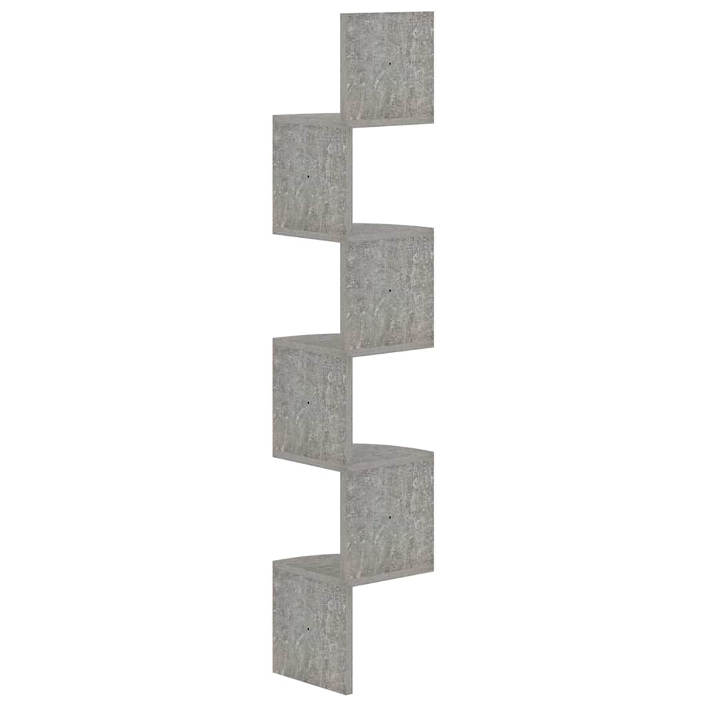 Vidaxl hoekwandschap 19x19x123 cm bewerkt hout betongrijs