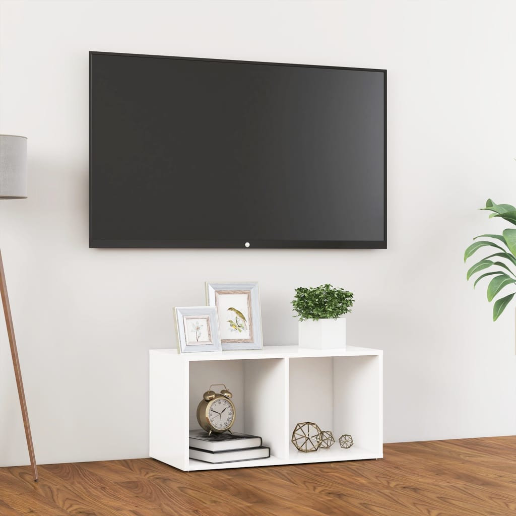 Vidaxl tv-meubel 72x35x36,5 cm bewerkt hout wit