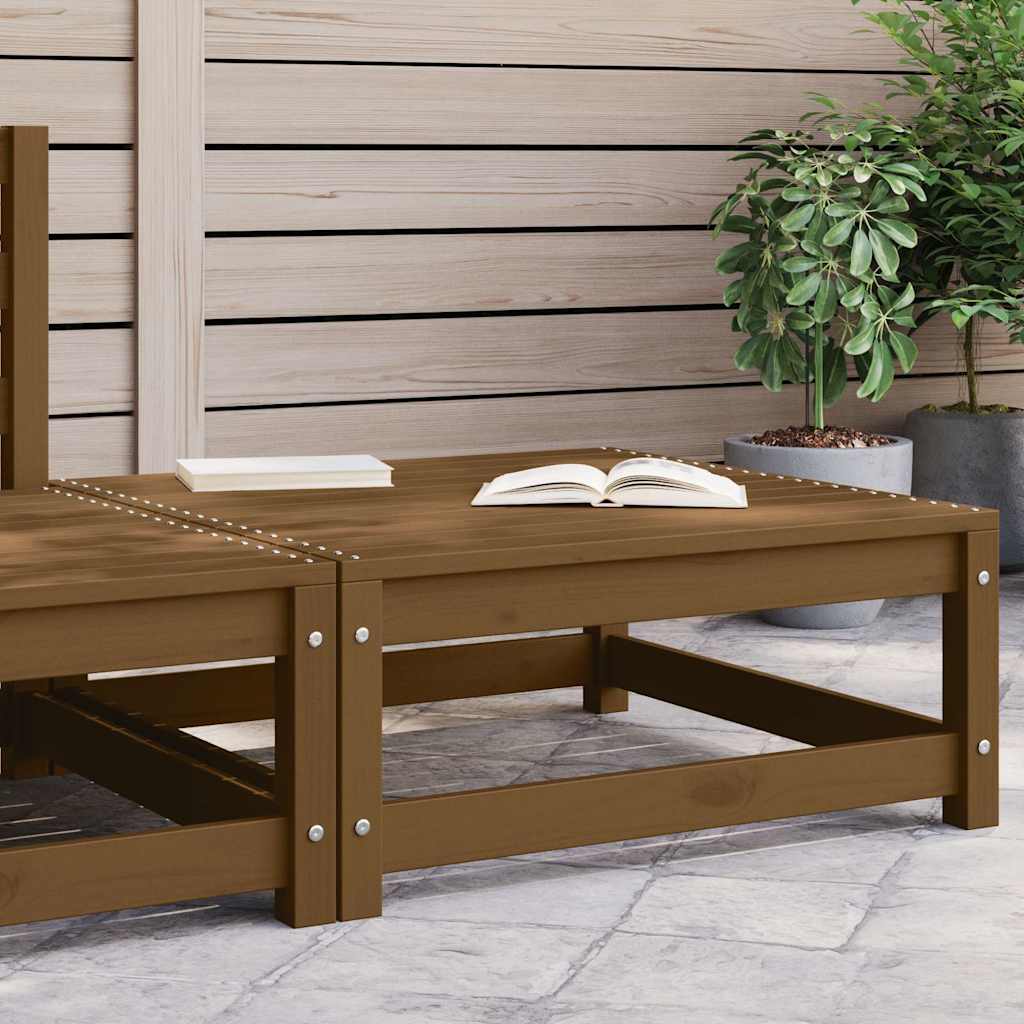 Vidaxl tuinvoetenbank 70x70x30 cm massief grenenhout honingbruin