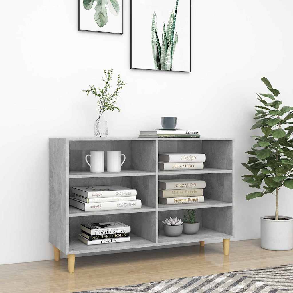 Vidaxl dressoir 103,5x35x70 cm bewerkt hout betongrijs