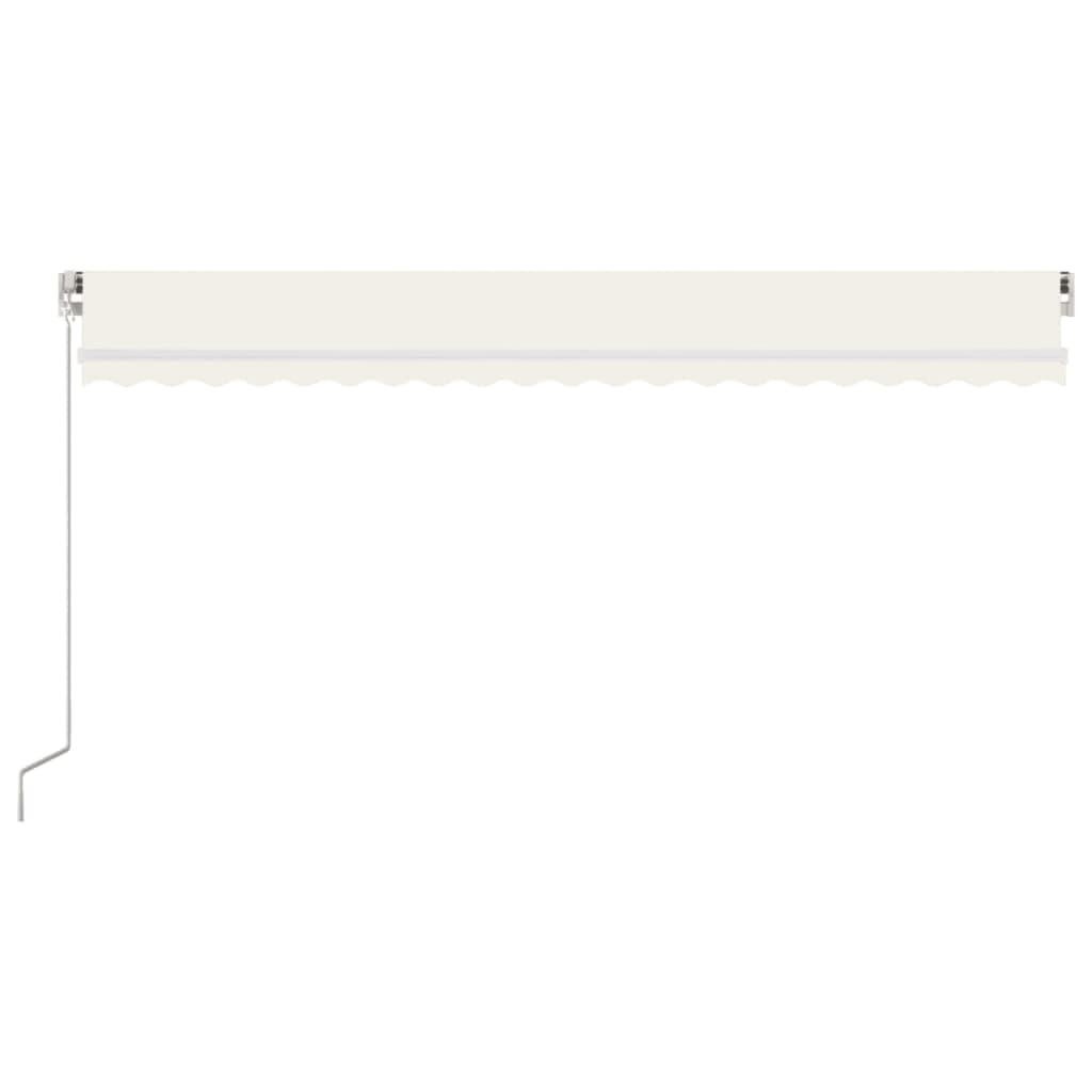 VidaXL Luifel handmatig uittrekbaar 500x300 cm crèmekleurig