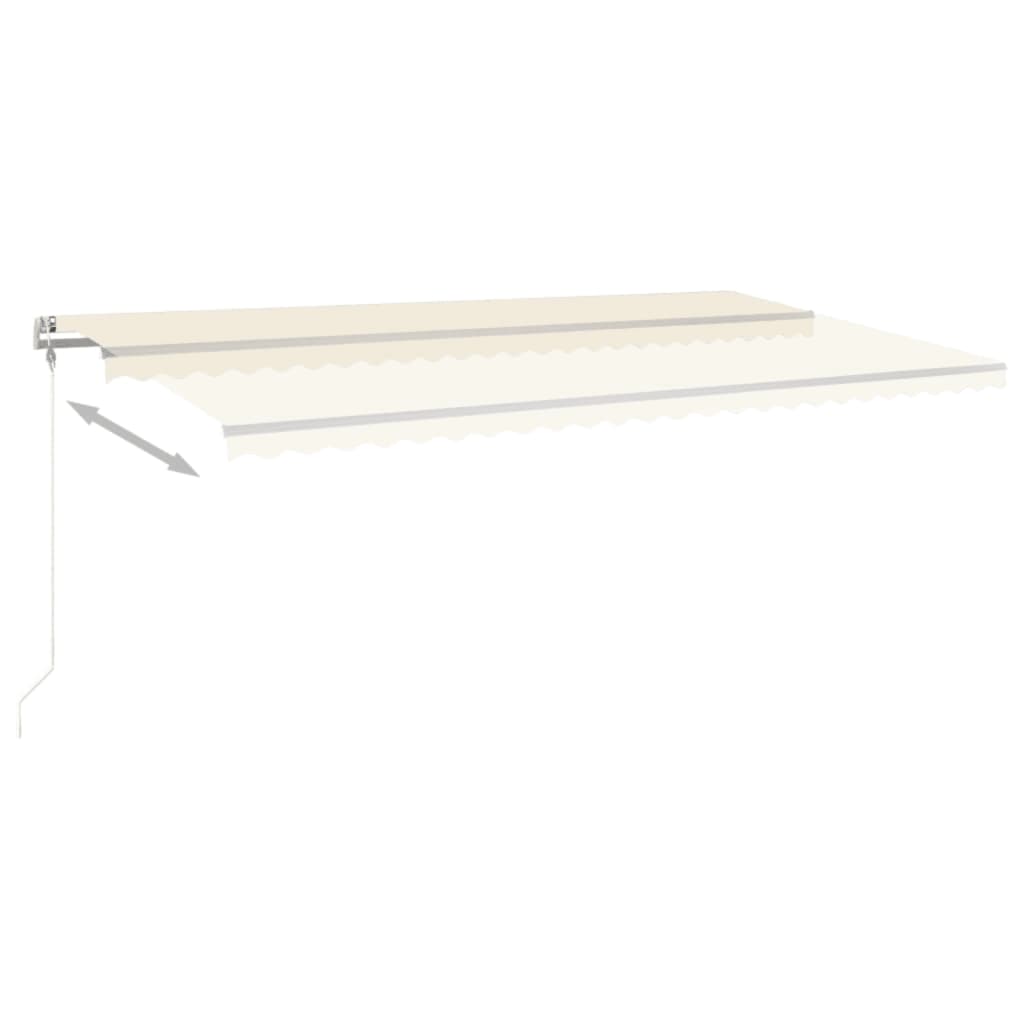 VidaXL Luifel automatisch uittrekbaar 600x350 cm crèmekleurig