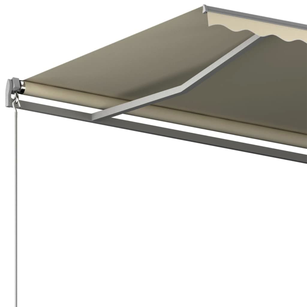 VidaXL Luifel vrijstaand automatisch 400x300 cm crèmekleurig